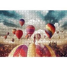Cakapuzzle Sıcak Hava Balonları ve Bulutlar 120 Parça Ahşap Puzzle
