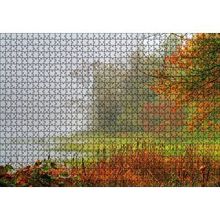 Cakapuzzle Sisli Ormanda Sonbahar Renkleri ve Göl 120 Parça Ahşap Puzzle