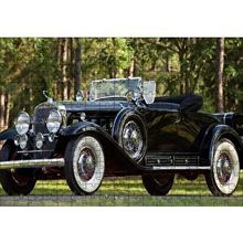 Cakapuzzle Siyah Cadillac Cabrio Antika Araba 120 Parça Ahşap Puzzle