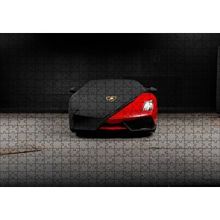 Cakapuzzle Siyah Örtülü Kırmızı Lamborghini 120 Parça Ahşap Puzzle