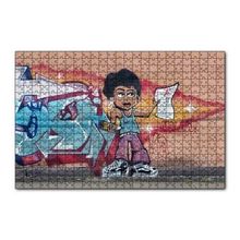 Cakapuzzle Siyahi Kız Grafiti Duvar Boyama 120 Parça Ahşap Puzzle