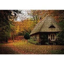Cakapuzzle Sonbaharda Bordo Ev 120 Parça Ahşap Puzzle