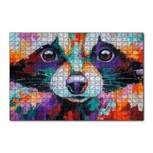 Cakapuzzle Soyut Boyalı Rakun Görseli 120 Parça Ahşap Puzzle