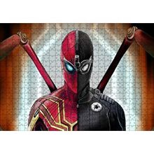Cakapuzzle Spider Man İki Kostüm Birarada 120 Parça Ahşap Puzzle