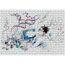 Cakapuzzle Suluboya Efekt Bilim Adamı ve Ekipmanları 120 Parça Ahşap Puzzle