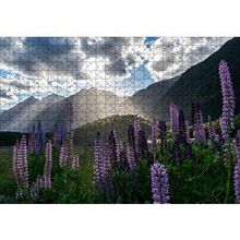 Cakapuzzle Sümbüller Çayırlar Dağlar ve Bulutlar 120 Parça Ahşap Puzzle