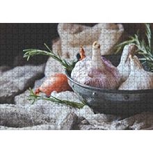 Cakapuzzle Tabakta Sarmısak Görseli 120 Parça Ahşap Puzzle