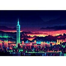 Cakapuzzle Tayvan Taipei Gece Manzarası Artwork Puzzle
