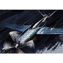 Cakapuzzle Tek Motorlu Uçak İllüstrasyon 120 Parça Ahşap Puzzle
