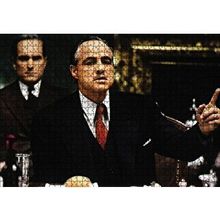 Cakapuzzle The Godfather Marlon Brando Yemek Masasında 120 Parça Ahşap Puzzle