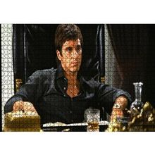 Cakapuzzle Tony Montana Al Pacino Koltukta 120 Parça Ahşap Puzzle