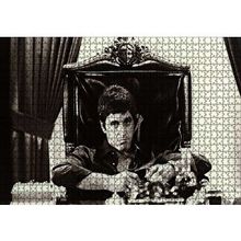 Cakapuzzle Tony Montana Siyah Beyaz 120 Parça Ahşap Puzzle
