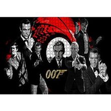 Cakapuzzle Tüm James Bondlar Bir Arada 120 Parça Ahşap Puzzle