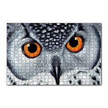 Cakapuzzle Turuncu Gözlü Kar Baykuşu Yakın Plan 120 Parça Ahşap Puzzle