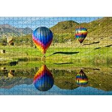 Cakapuzzle Uçan Balon Ve Yolcuları Görseli 120 Parça Ahşap Puzzle