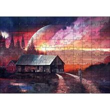 Cakapuzzle Uzak Bir Gezegendeki Ev 120 Parça Ahşap Puzzle