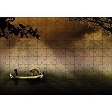 Cakapuzzle Uzak Doğuda Kayık İle Yük Taşıma 120 Parça Ahşap Puzzle