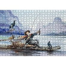 Cakapuzzle Uzakdoğulu Balıkçı ve Karabataklar 120 Parça Ahşap Puzzle
