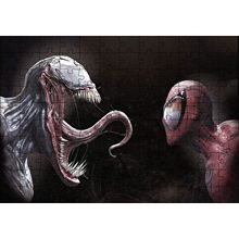 Cakapuzzle Venom ve Örümcek Adam Dijital Çizim 120 Parça Ahşap Puzzle