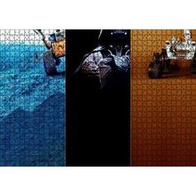 Cakapuzzle Wall-E ile Ay Aracı Kesitleri Yapboz MDF Puzzle