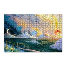 Cakapuzzle Yağlı Boya Resmi Manzara Ve Ay Görseli 120 Parça Ahşap Puzzle