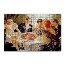 Cakapuzzle Yağlıboya Görünümlü Yemek Masası ve Konuklar 120 Parça Ahşap Puzzle
