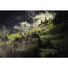 Cakapuzzle Yamaçlardaki Sisli Köy 120 Parça Ahşap Puzzle