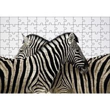 Cakapuzzle Yanyana Bir Çift Zebra 120 Parça Ahşap Puzzle