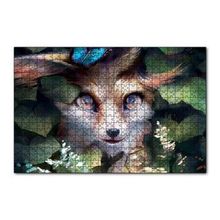Cakapuzzle Yaprakların Arasındaki Sevimli Tilki 120 Parça Ahşap Puzzle