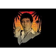 Cakapuzzle Yaralı Yüz Tony Montana Puro İçiyor 120 Parça Ahşap Puzzle