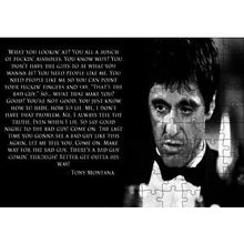 Cakapuzzle Yaralı Yüz Tony Montana Sözü 120 Parça Ahşap Puzzle