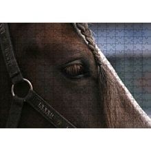 Cakapuzzle Yelesi Örülü Kahverengi At Yakın Çekim 120 Parça Ahşap Puzzle