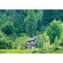 Cakapuzzle Yemyeşil Orman ve Önündeki Ahşap Ev 120 Parça Ahşap Puzzle