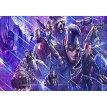 Cakapuzzle Yenilmezler Tüm Kahramanlar Mavi Işıklar Yapboz MDF Puzzle