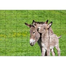 Cakapuzzle Yeşil Çayırda Gri Anne Eşek ve Sıpası 120 Parça Ahşap Puzzle