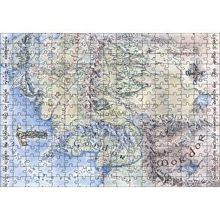 Cakapuzzle Yüzüklerin Efendisi Ortadünya Haritası 120 Parça Ahşap Puzzle