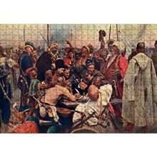 Cakapuzzle Zaporozhian Mektup Yazarken Ilya Repin Yapboz MDF Puzzle