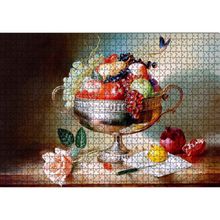 Cakatablo Çiçek Meyve Tabağı Görseli 1000 Parça Puzzle