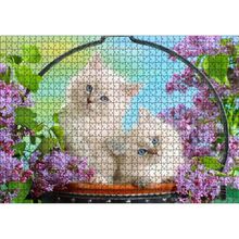 Cakatablo Çiçek ve Sevimli Kediler 1000 Parça Puzzle