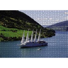 Cakatablo Dev Beyaz Yelkenli Manzara 1000 Parça Puzzle