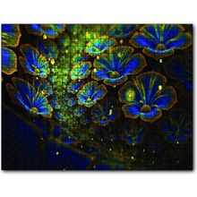 Cakatablo Dev Mavi Sarı Çiçekler 1000 Parça Puzzle