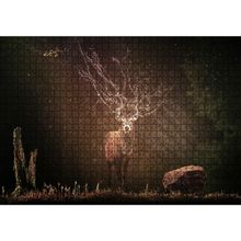 Cakatablo Geyik Orman ve Güneş Işığı Kompozisyon 1000 Parça Puzzle