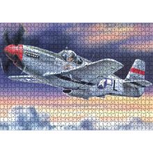 Cakatablo İkinci Dünya Savaşı Saldırı Uçağı ve Bulutlu Gökler 1000 Parça Puzzle