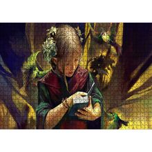 Cakatablo İncil Okuyan Küçük Kız ve Çiçekler 1000 Parça Puzzle