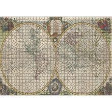 Cakatablo İngiliz Vintage Dünya Haritası Yeni ve Doğru Görsel 1000 Parça Puzzle