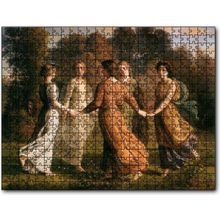 Cakatablo Louis Janmot Bahçede Çember Halindeki Genç Kızlar 1000 Parça Puzzle