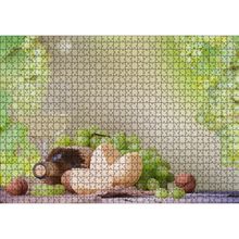 Cakatablo Şarap Üzüm Ceviz Peynir Görseli 1000 Parça Puzzle