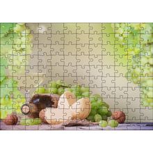 Cakatablo Şarap Üzüm Ceviz Peynir Görseli 120 Parça Puzzle