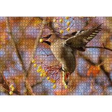 Cakatablo Sarı Meyveli Ağaç ve Sevimli Kuş 1000 Parça Puzzle