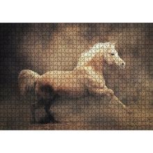 Cakatablo Sarı Renk Koşan At Görseli 1000 Parça Puzzle